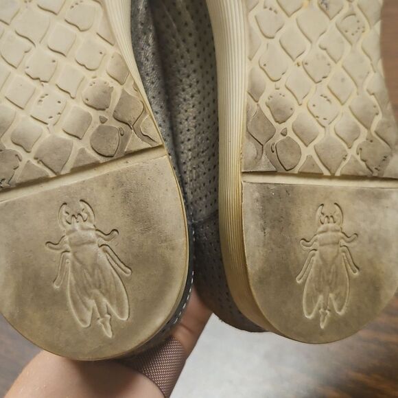 FLY London Metallic Perforated Slide Sandals Size 39 - Picture 7 of 9